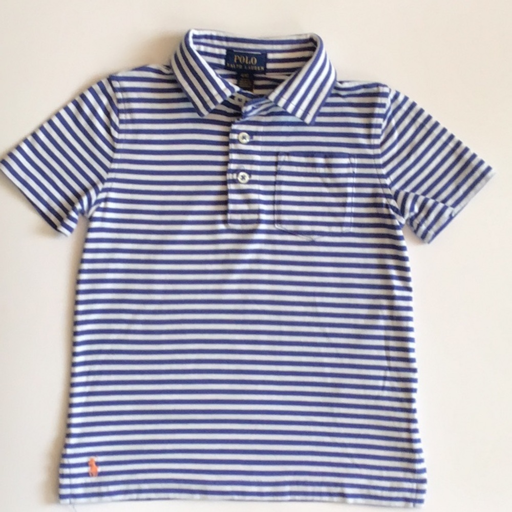 Polo by Ralph Lauren Blue and White Striped Polo Shirt